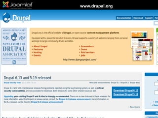 www.drupal.org




http://www.djangoproject.com/
 