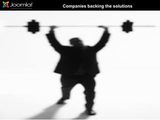 Companies backing the solutions
 