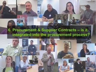 6. Procurement & Supplier Contracts – is it   integrated into the procurement process? 