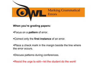 Teaching and Assessing Grammar in fhe Writing Classroom | PPT