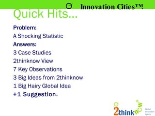 Australian Innovation Policy at City Level