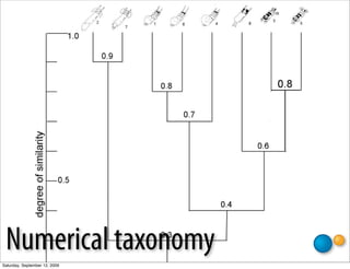 Numerical taxonomy
Saturday, September 12, 2009
 