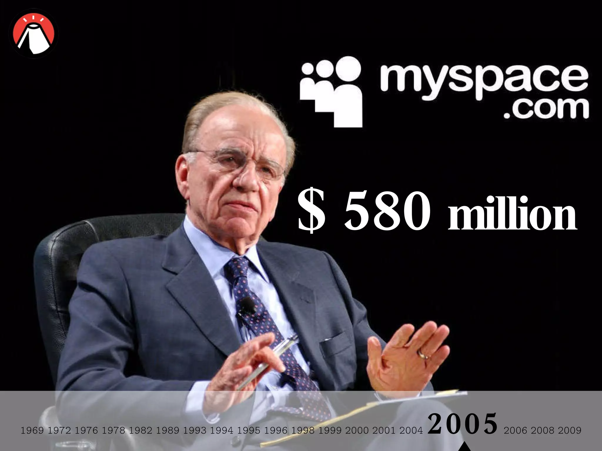 1969 1972 1976 1978 1982 1989 1993   1994 1995 1996 1998 1999 2000 2001 2004  2005  2006 2008 2009 $ 580  million 