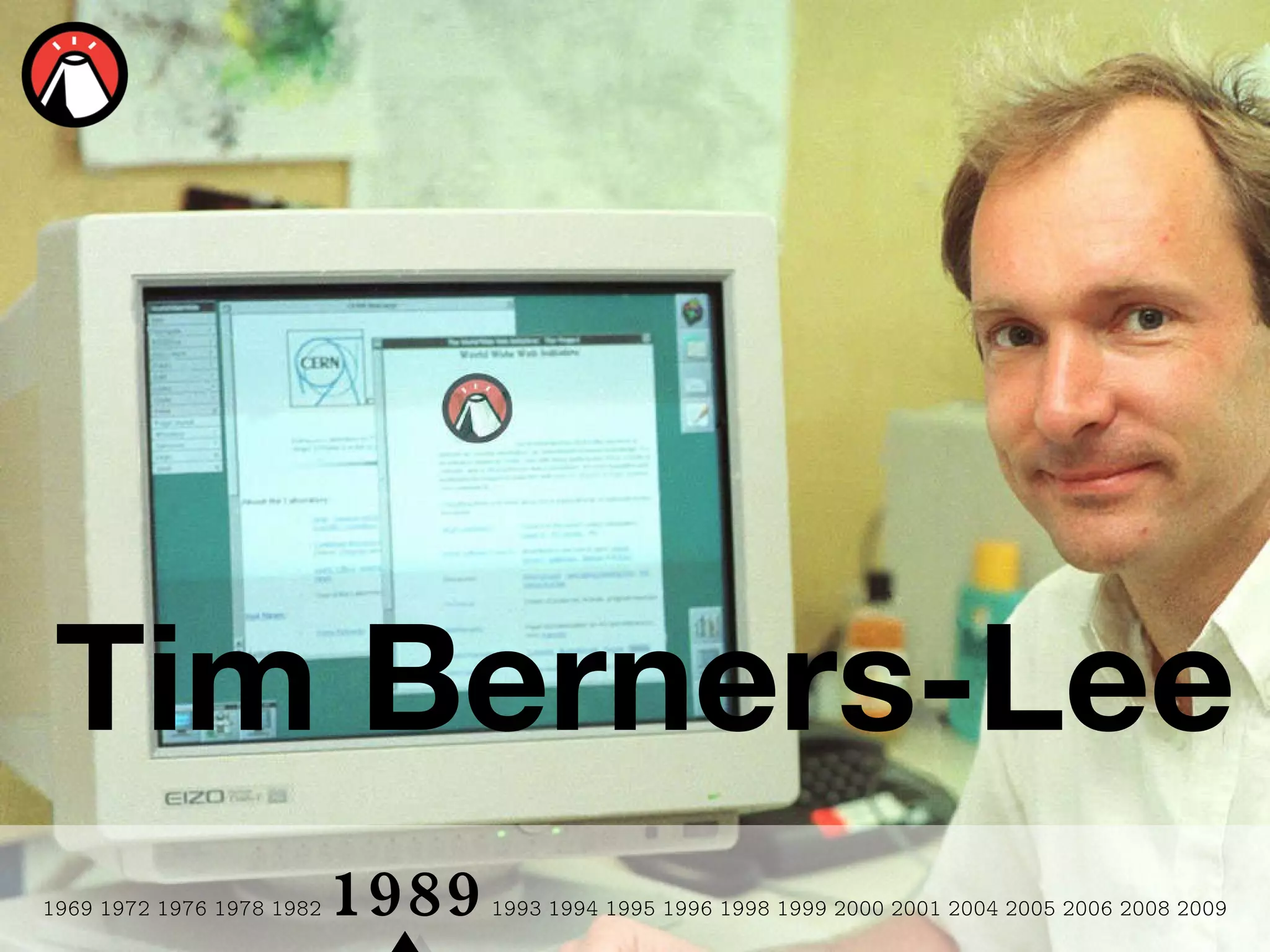 1969 1972 1976 1978 1982  1989  1993   1994 1995 1996 1998 1999 2000 2001 2004 2005 2006 2008 2009 Tim Berners-Lee 