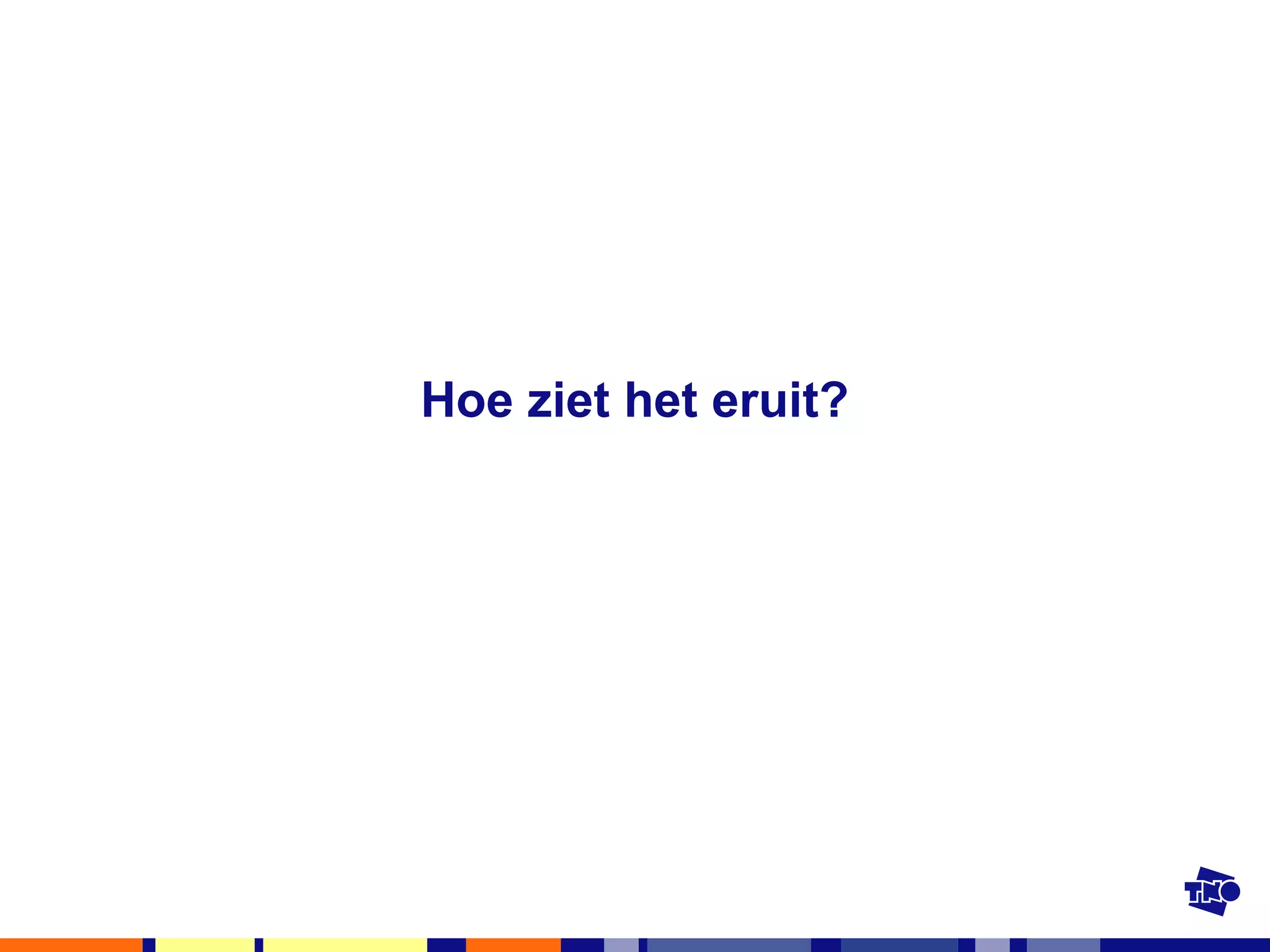 Hoe ziet het eruit? 