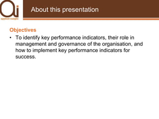 Overview of Key Performance Indicators