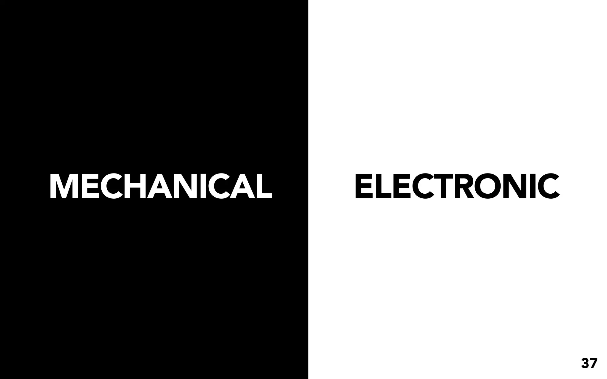 MECHANICAL   ELECTRONIC



                          37
 