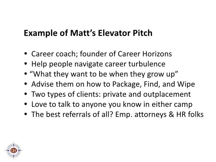 elevator pitch examples for job seekers thevillas co