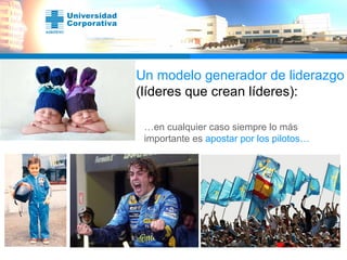 … en cualquier caso siempre lo más importante es  apostar por los pilotos… Un modelo generador de liderazgo  (líderes que crean líderes): 