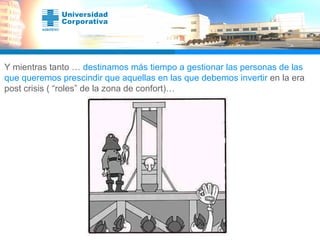 Y mientras tanto …  destinamos más tiempo a gestionar las personas de las que queremos prescindir que aquellas en las que debemos invertir  en la era post crisis ( “roles” de la zona de confort)… 