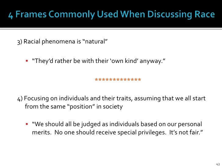 Framing Conversations about Race and Racial Equity