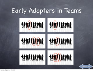 Early Adopters in Teams




                                         abenker.com

Sunday, September 27, 2009
 