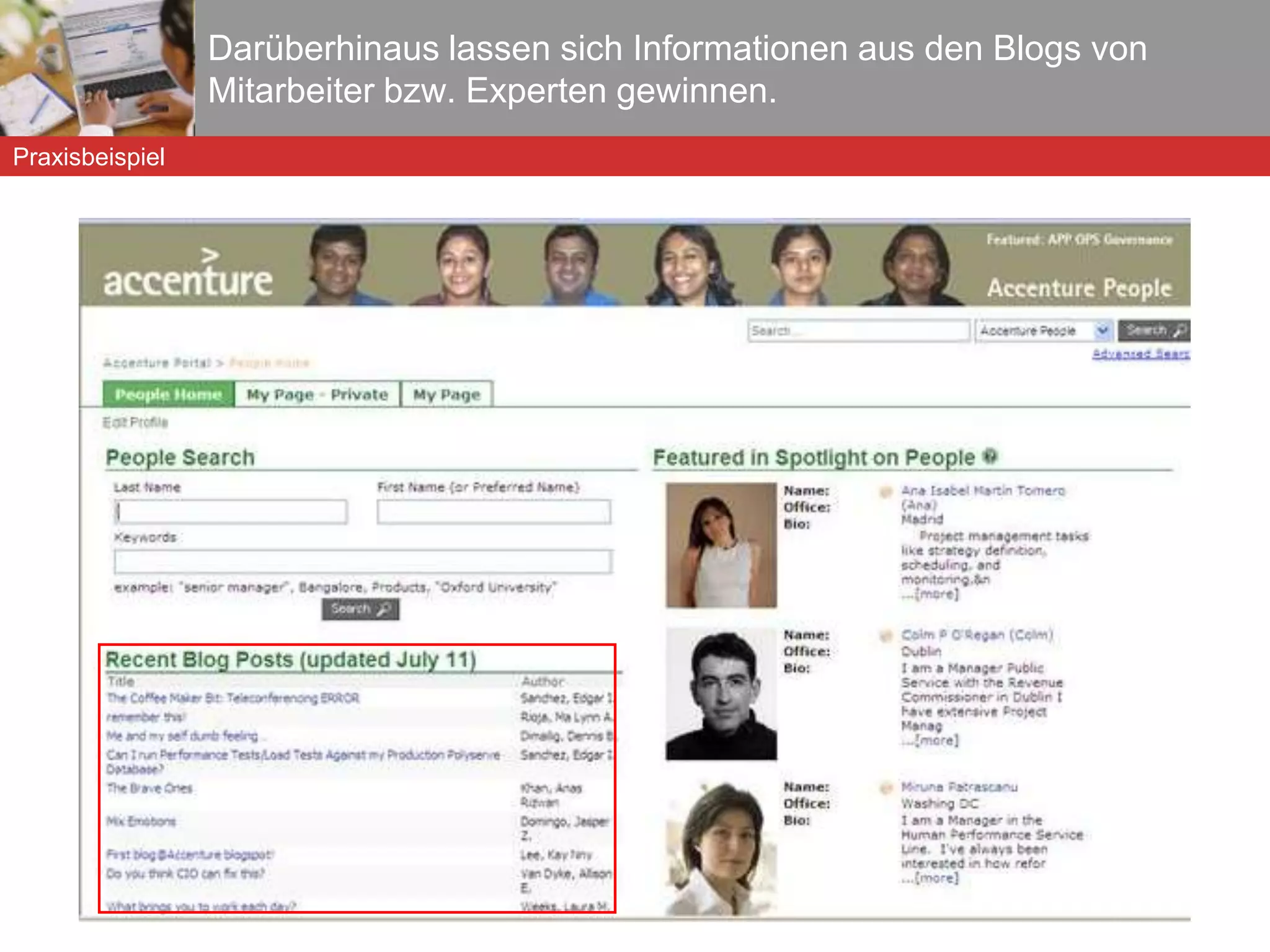 Neben der rein schriftlicher Form bieten neuartige Medien-plattformen zusätzliche Informationsquellen. Praxisbeispiel 