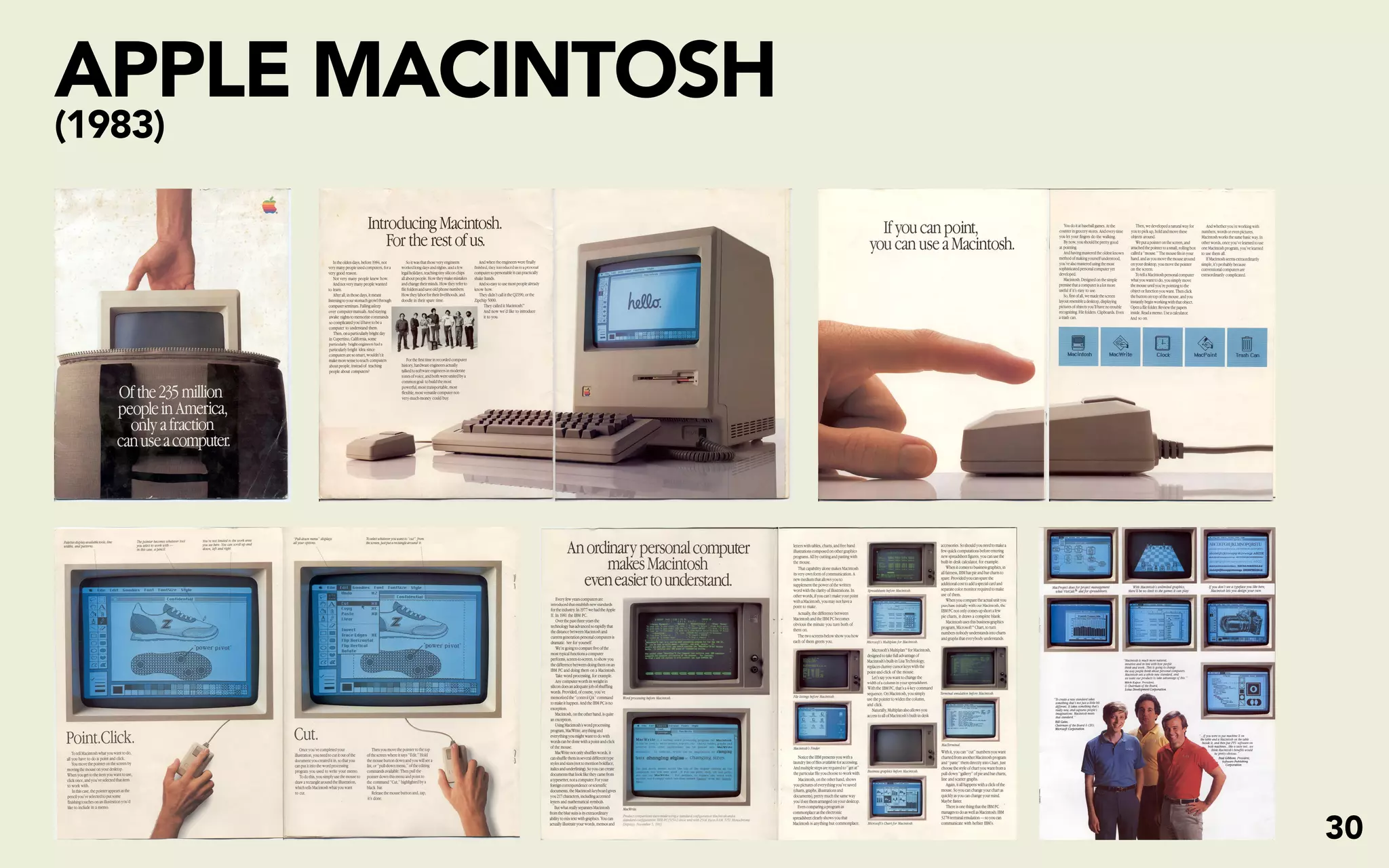 APPLE MACINTOSH
(1983)




                  30
 