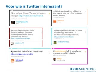 Voor wie is Twitter interessant? © Creative Commons J-OE.nl 