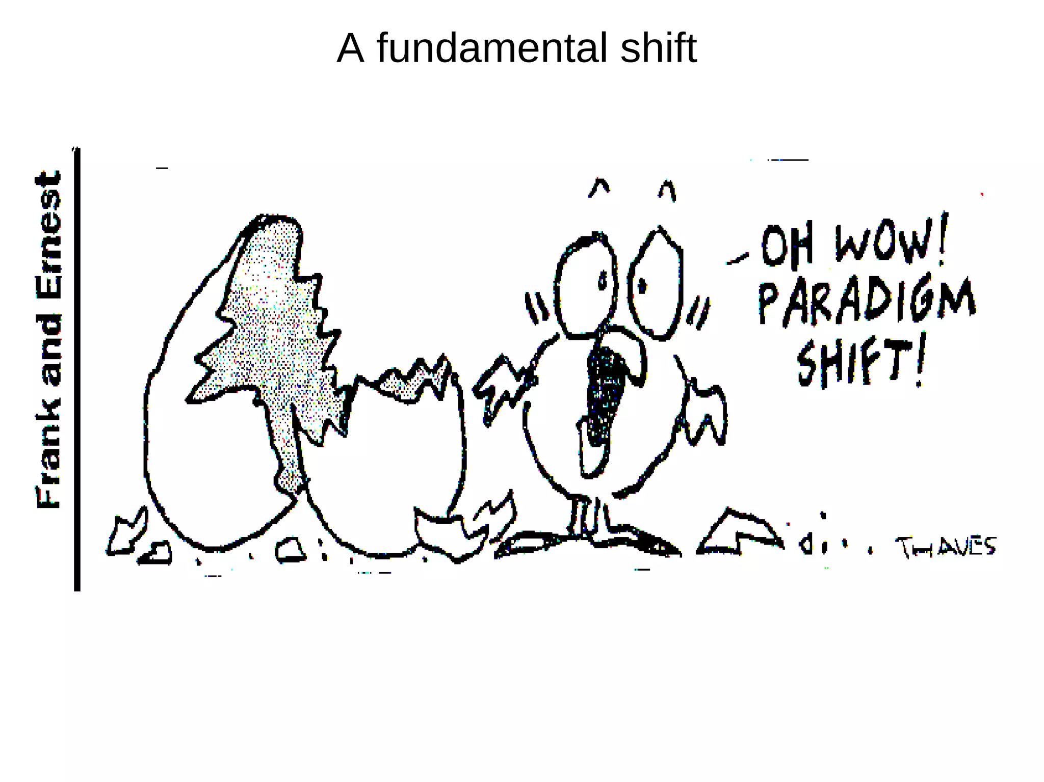 A fundamental shift
 
