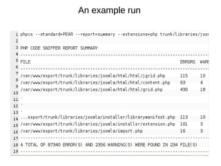 An example run
 