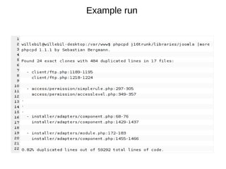 Example run
 