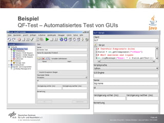 Beispiel QF-Test – Automatisiertes Test von GUIs 