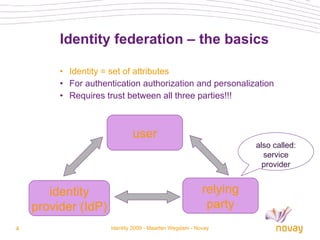 Identity federation & user centric identity | PPT