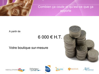 Combien ça coute et qu’est-ce que ça apporte A partir de   6 000 € H.T. Votre boutique sur-mesure 