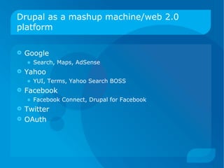 Drupal 的歷史 事情是這樣的，在 ADSL 依然很貴的 2000 年，就讀 University of Antwerp （比利時）的兩位學生  Dries Buytaert  和  Hans Snijder  用無線網路分享了自己學術網路的頻寬， Dries 有了一些靈感，著手設計了一個簡單的內部網路討論板，讓朋友們可以上來留言，彼此交流。 
