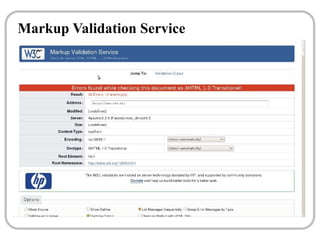 Markup Validation Service
 