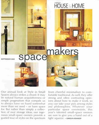 September 2000 House and Home