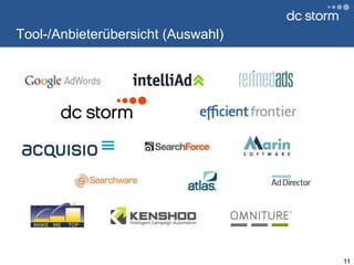 Tool-/Anbieterübersicht (Auswahl)11