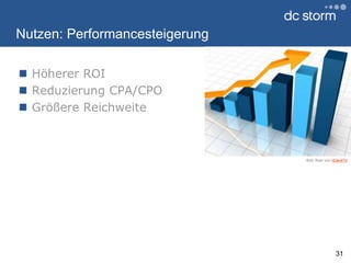Nutzen: PerformancesteigerungHöherer ROIReduzierung CPA/CPOGrößere Reichweite31Bild: flickr von nDevilTV