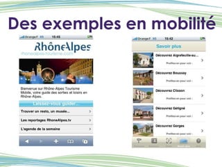 Des exemples en mobilité 