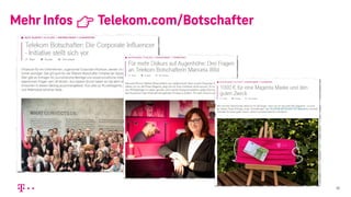 Mehr Infos 👉 Telekom.com/Botschafter
33
 