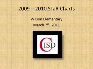 2009 – 2010 STaR Charts Wilson Elementary March 7th, 2011 