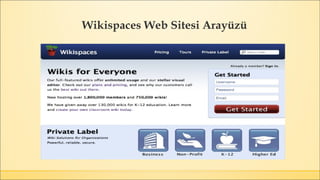 Wikispaces Web Sitesi Arayüzü
 