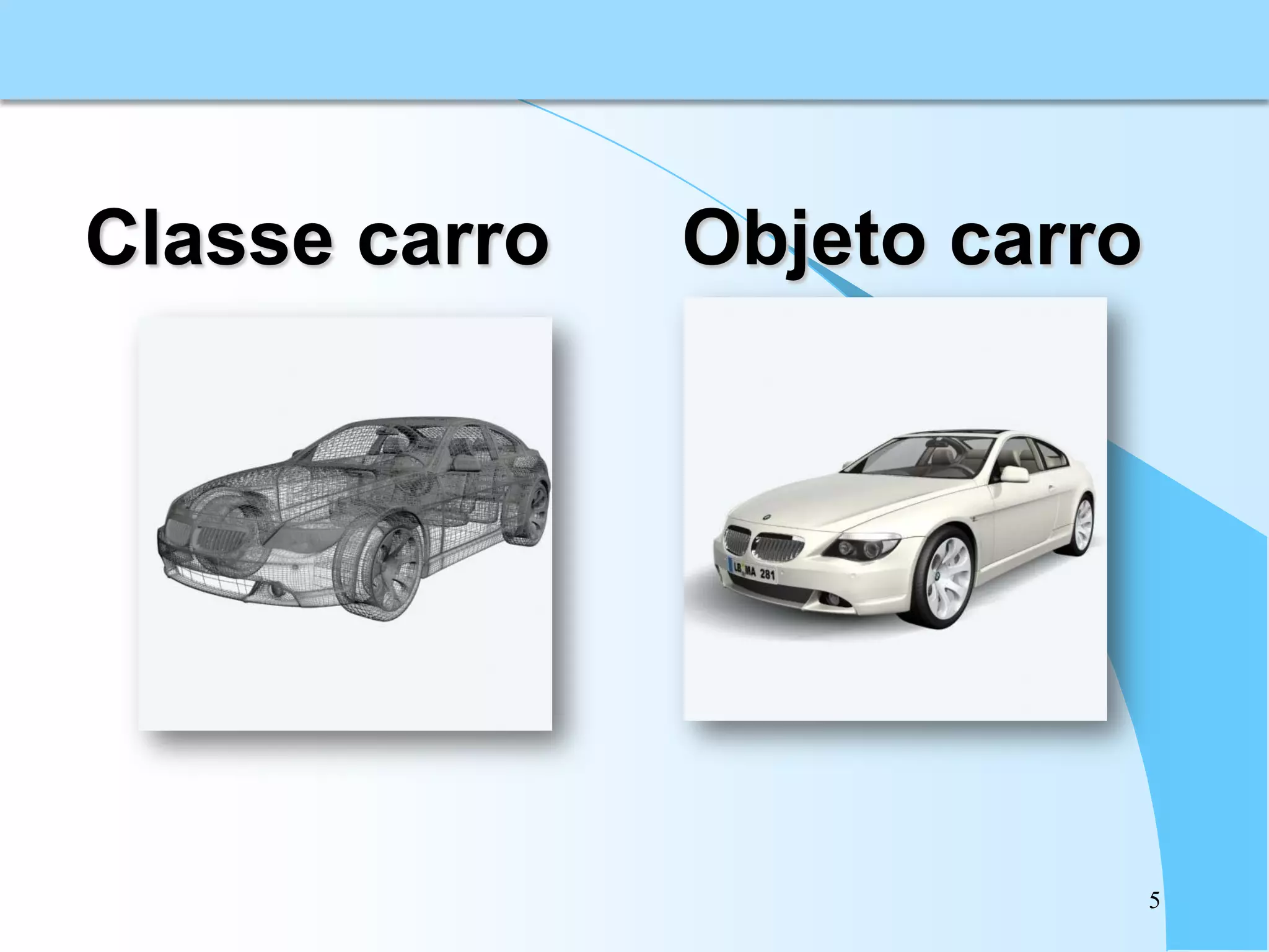 Classe carro   Objeto carro




                              5
 