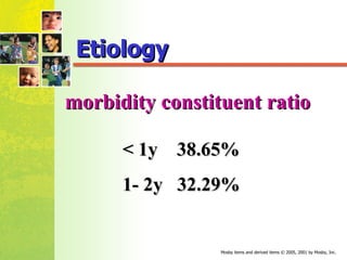 morbidity   constituent ratio     <  1y  38.65% 1-   2y  32.29% Etiology 