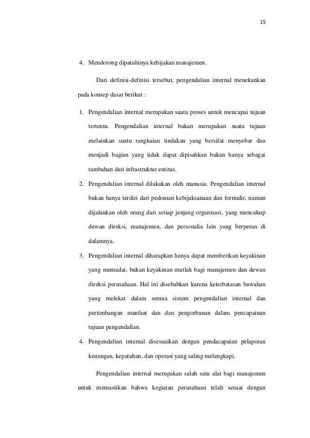 EFEKTIVITAS PENGENDALIAN INTERNAL ATAS PERSEDIAAN BARANG 