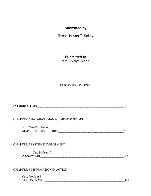 case study for management information system