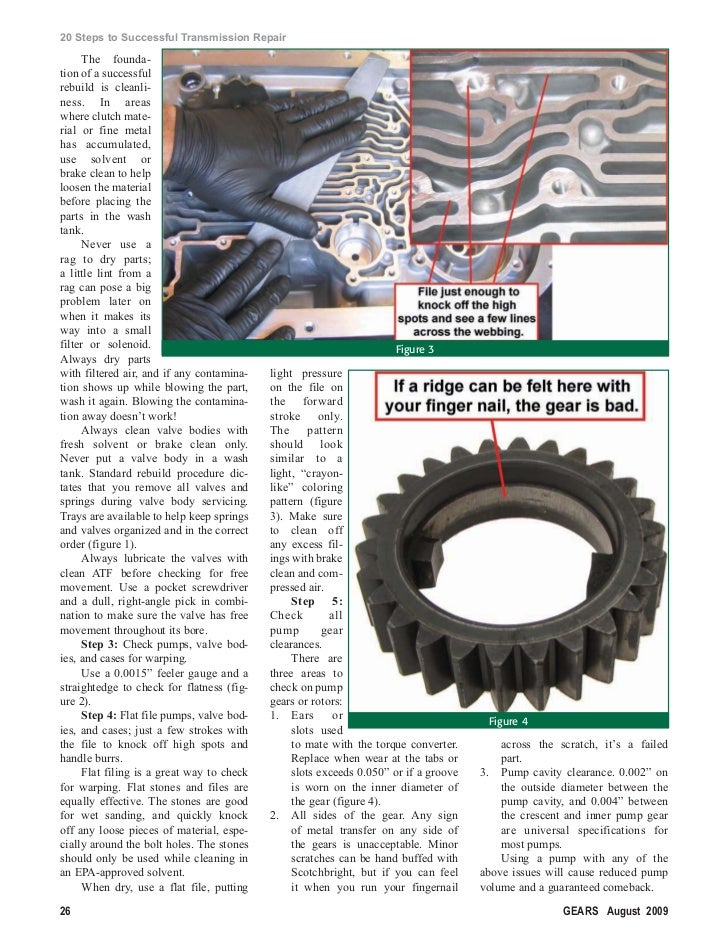 20 Steps to a Succesful Transmission Repair