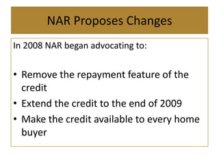 2009 Tax Credit Slideshow