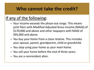 2009 Tax Credit Slideshow