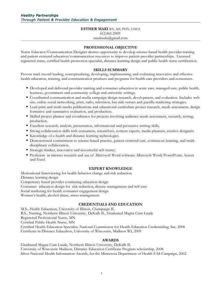 Resume certifications education