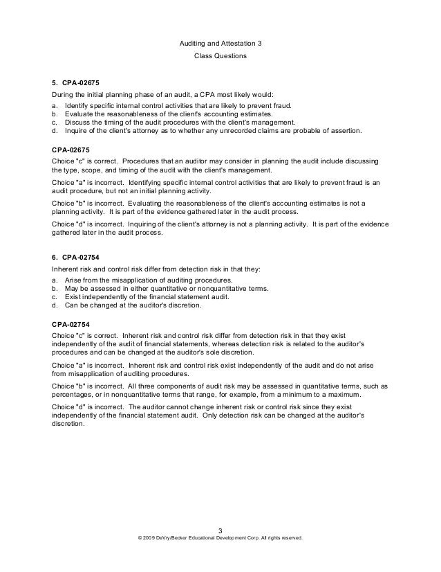 2009 A 3 Class Questions Preview