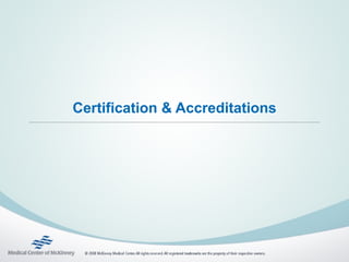 Certification & Accreditations
 