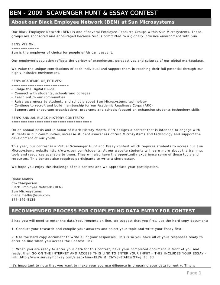 Scavenger hunt essay 06 image