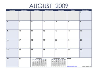 2009 Calendar 275 | PPT
