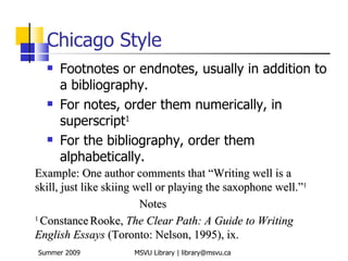 Citing with Chicago | PPT | Publishing Industry | Industries