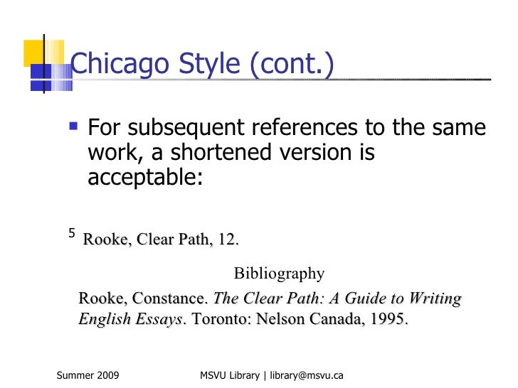 Citing with Chicago