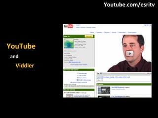 Youtube.com/esritv




YouTube
and
  Viddler
 