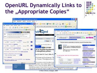 OpenURL Dynamically Links to the „Appropriate Copies“ 